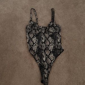 Snakeprint body suit